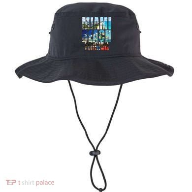 Miami Beach Florida Retro City Logo Bucket Hat