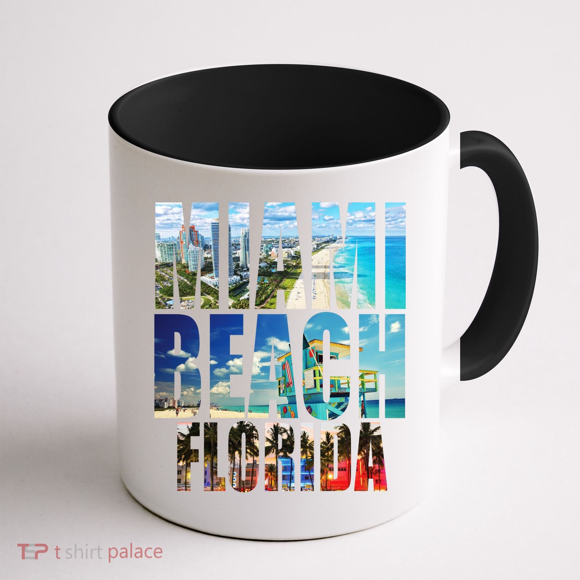 Miami Beach Florida Retro City Logo Coffee Mug