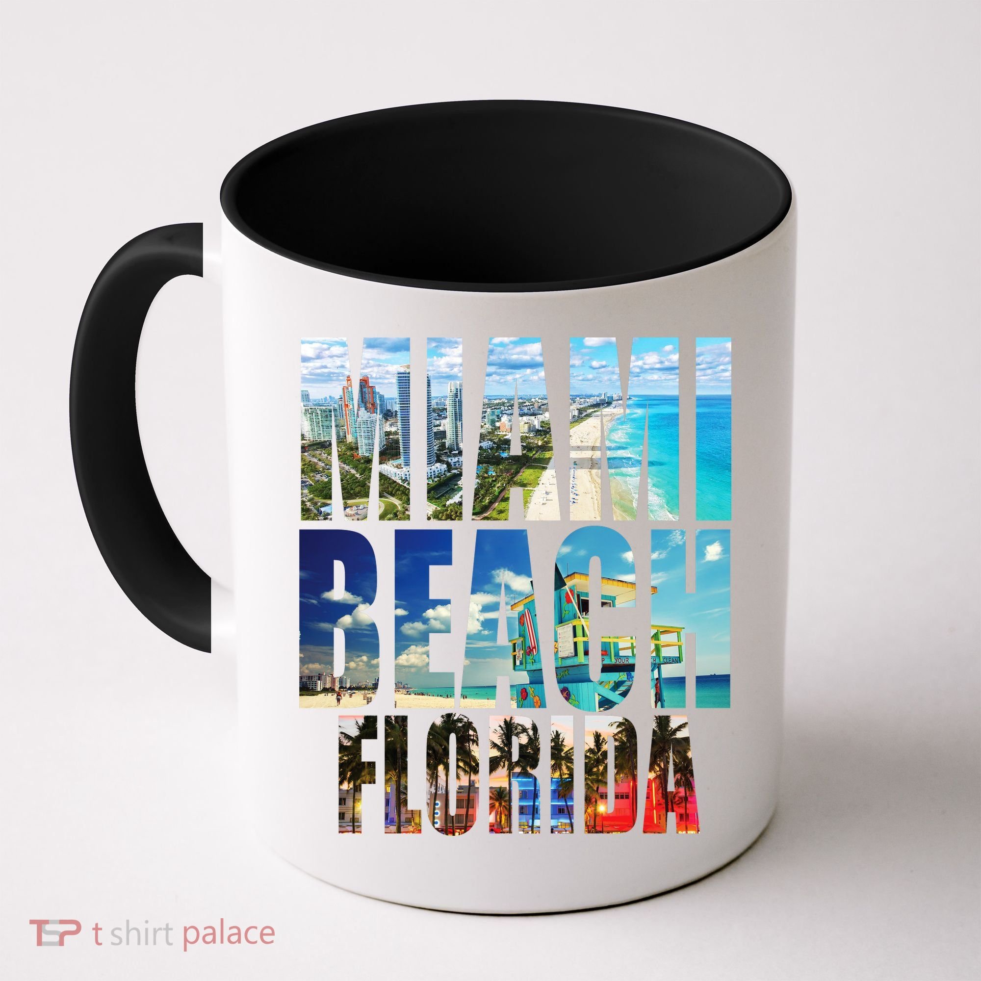 Miami Beach Florida Retro City Logo Coffee Mug