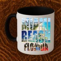 Miami Beach Florida Retro City Logo Coffee Mug thumb 2