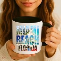 Miami Beach Florida Retro City Logo Coffee Mug thumb 3