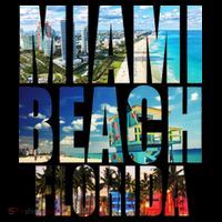 Miami Beach Florida Retro City Logo Coaster thumb 2