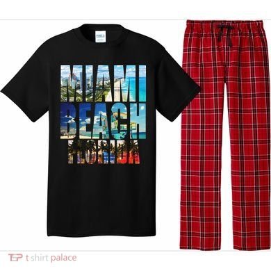 Miami Beach Florida Retro City Logo Pajama Set
