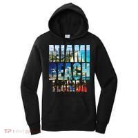 Miami Beach Florida Retro City Logo Women's Hoodie thumb 0