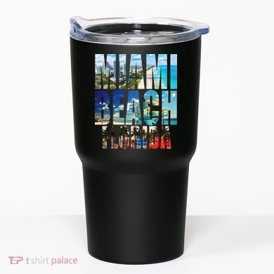 Miami Beach Florida Retro City Logo Tumbler
