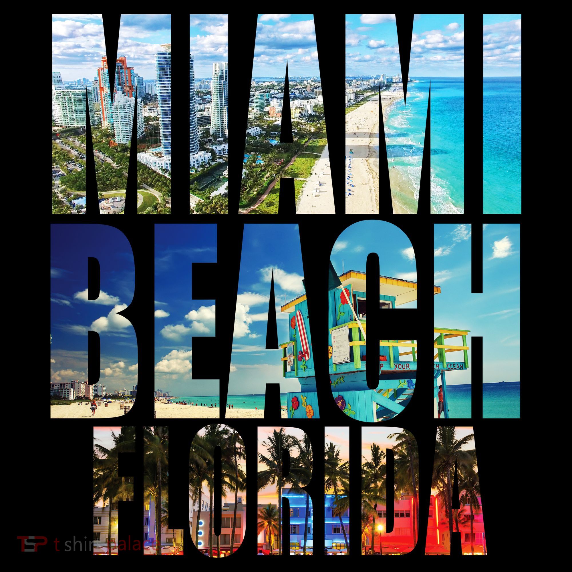 Miami Beach Florida Retro City Logo Mousepad