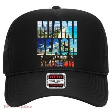 Miami Beach Florida Retro City Logo Hat