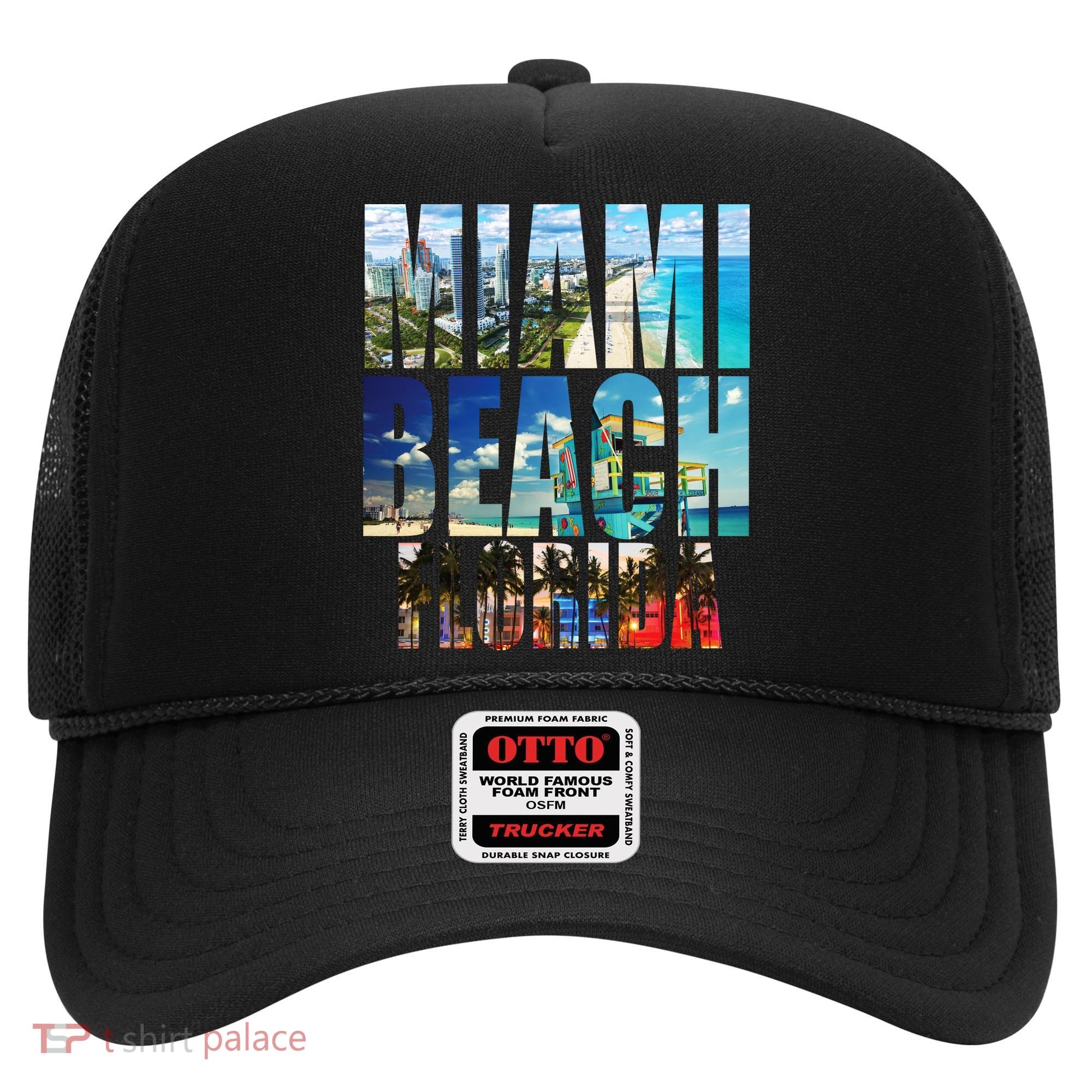 Miami Beach Florida Retro City Logo Hat