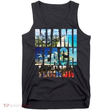 Miami Beach Florida Retro City Logo Tank Top