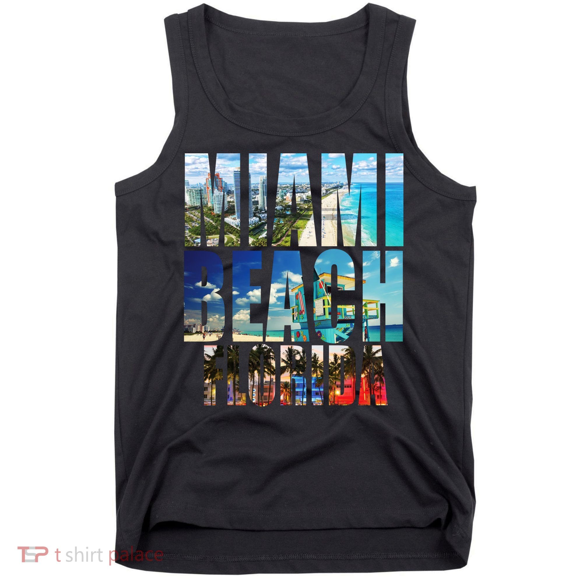 Miami Beach Florida Retro City Logo Tank Top