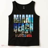 Miami Beach Florida Retro City Logo Tank Top thumb 2