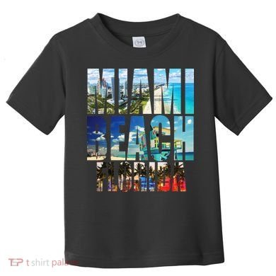 Miami Beach Florida Retro City Logo Toddler T-Shirt