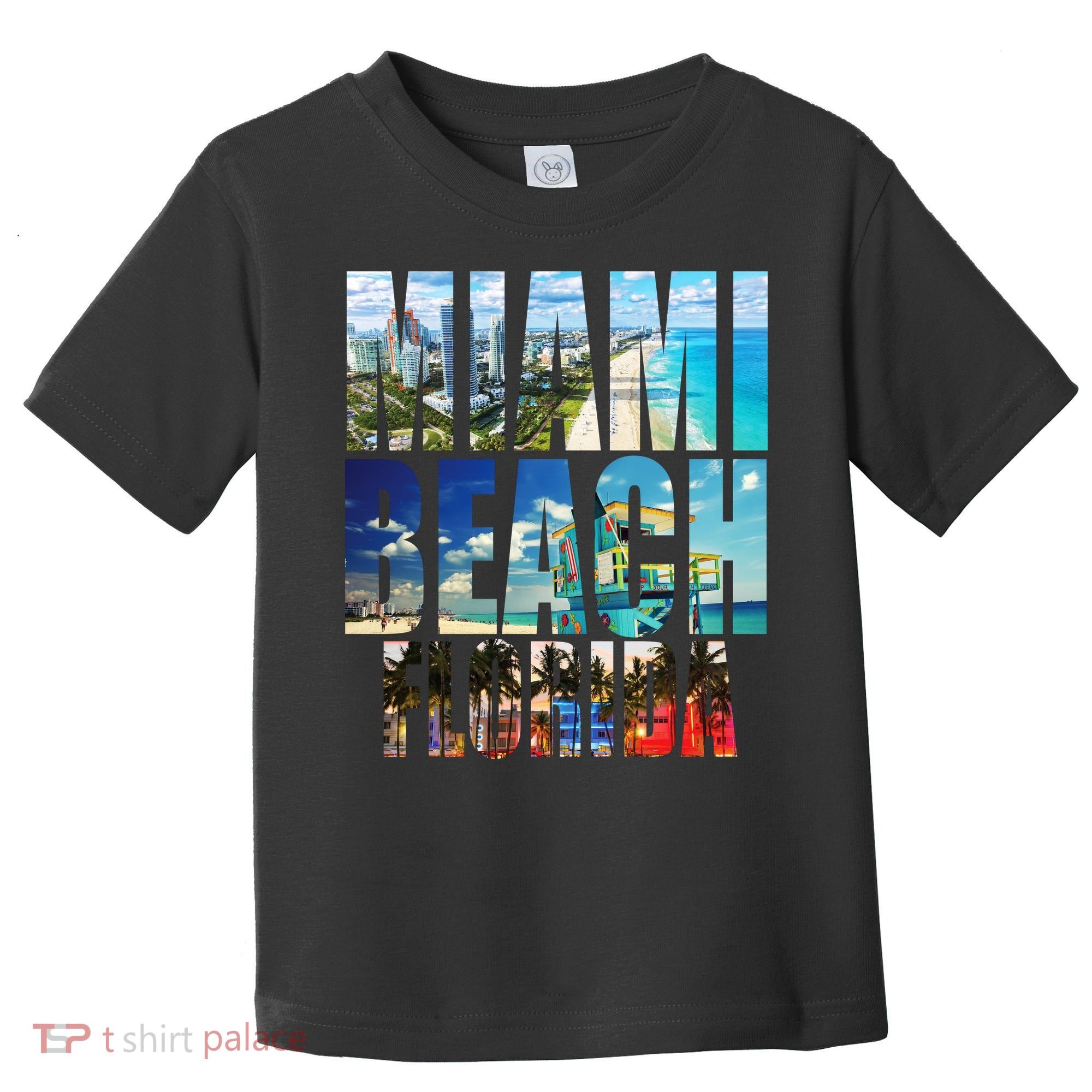 Miami Beach Florida Retro City Logo Toddler T-Shirt