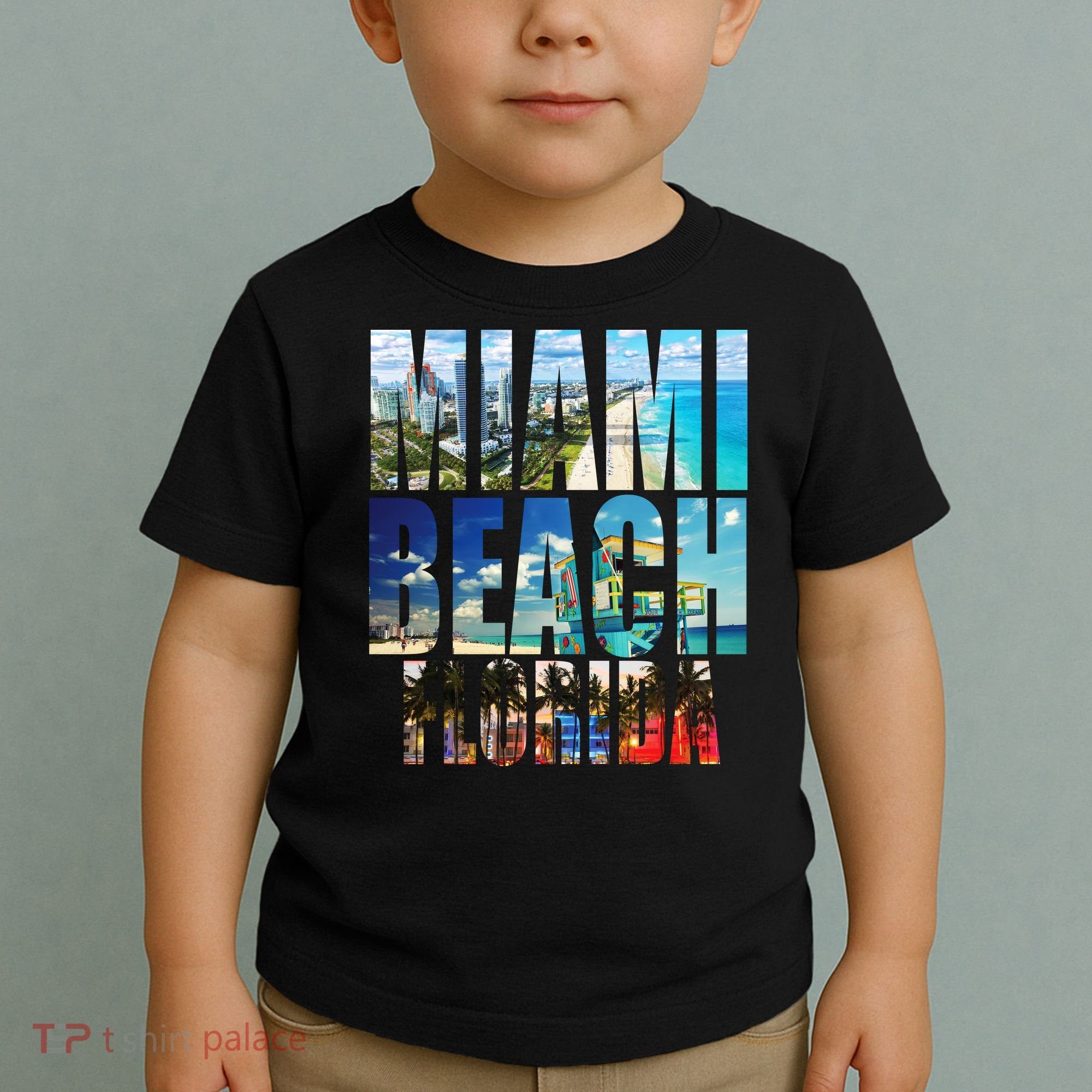 Miami Beach Florida Retro City Logo Toddler T-Shirt