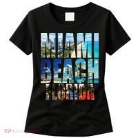 Miami Beach Florida Retro City Logo Women's T-Shirt thumb 0