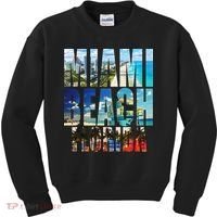 Miami Beach Florida Retro City Logo Kids Sweatshirt thumb 0