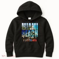 Miami Beach Florida Retro City Logo Kids Hoodie thumb 0