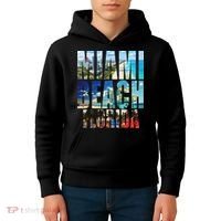 Miami Beach Florida Retro City Logo Kids Hoodie thumb 4