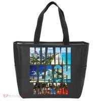 Miami Beach Florida Retro City Logo Tote Bag thumb 0
