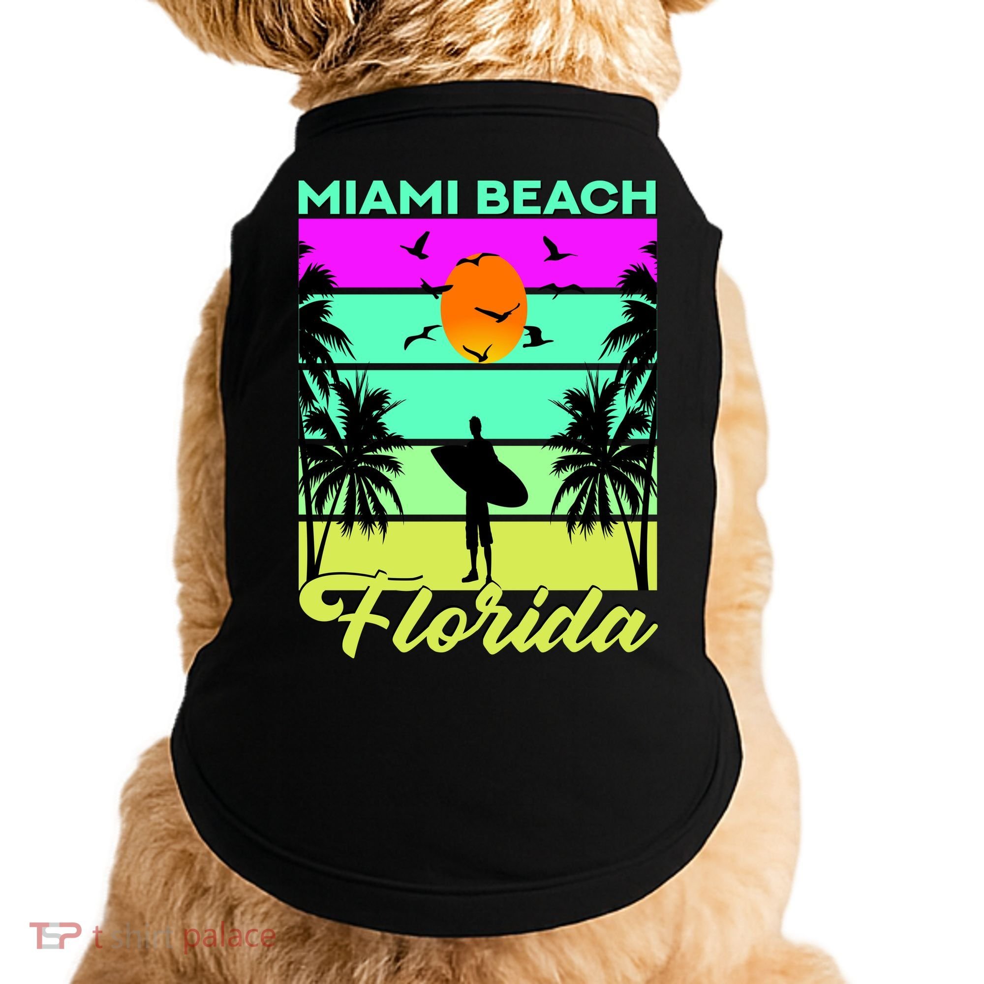 Miami Beach Florida Surfing Doggie Tank