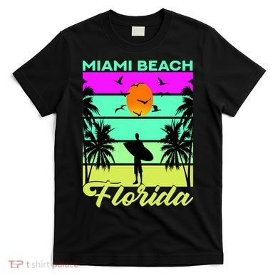 Miami Beach Florida Surfing T-Shirt