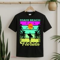 Miami Beach Florida Surfing T-Shirt thumb 2