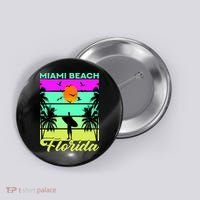 Miami Beach Florida Surfing Button thumb 0
