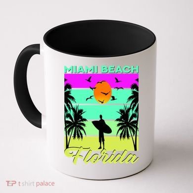 Miami Beach Florida Surfing Coffee Mug