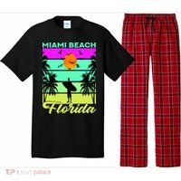Miami Beach Florida Surfing Pajama Set thumb 0