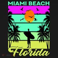 Miami Beach Florida Surfing Polo thumb 3