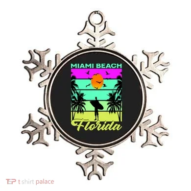 Miami Beach Florida Surfing Ornament