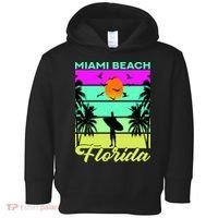 Miami Beach Florida Surfing Toddler Hoodie thumb 0