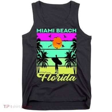 Miami Beach Florida Surfing Tank Top