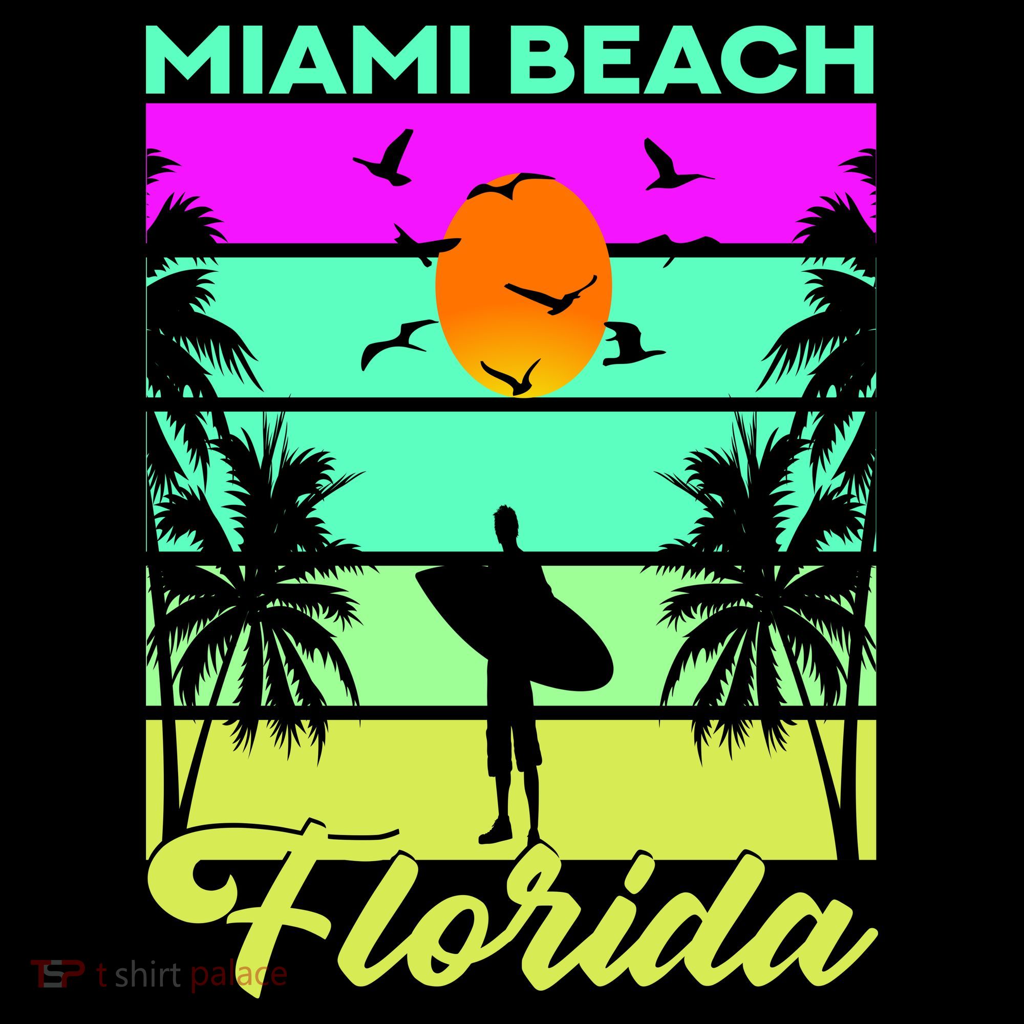 Miami Beach Florida Surfing Visor