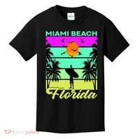 Miami Beach Florida Surfing Kids T-Shirt thumb 0