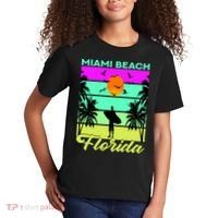 Miami Beach Florida Surfing Kids T-Shirt thumb 2