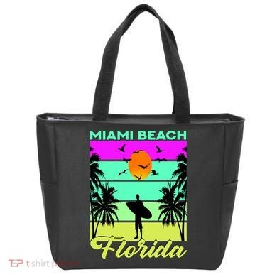 Miami Beach Florida Surfing Tote Bag