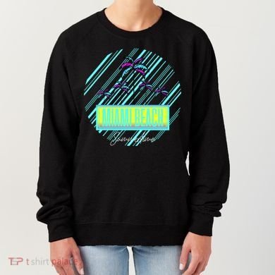 Miami Beach Palm Trees Retro Women's Sweatshirt