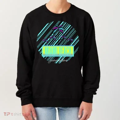 Miami Beach Palm Trees Retro Women's Sweatshirt