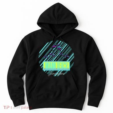 Miami Beach Palm Trees Retro Hoodie