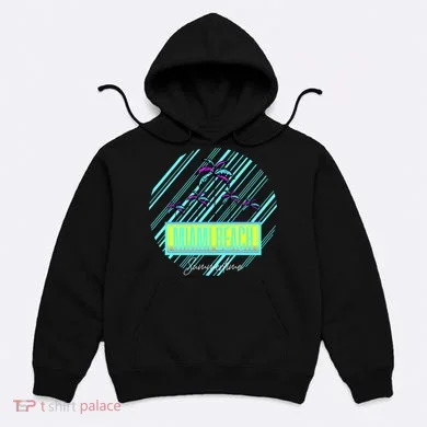 Miami Beach Palm Trees Retro Hoodie