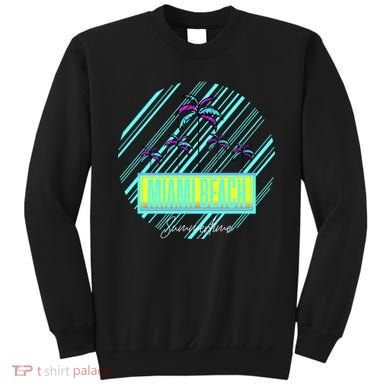 Miami Beach Palm Trees Retro Sweatshirt