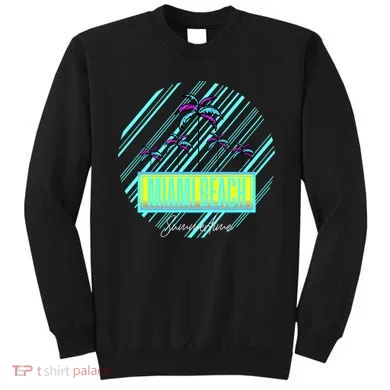 Miami Beach Palm Trees Retro Sweatshirt