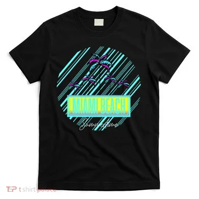 Miami Beach Palm Trees Retro T-Shirt