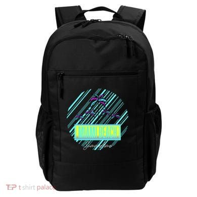 Miami Beach Palm Trees Retro Backpack