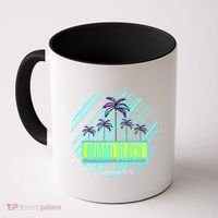 Miami Beach Palm Trees Retro Coffee Mug thumb 0