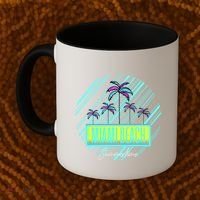 Miami Beach Palm Trees Retro Coffee Mug thumb 2