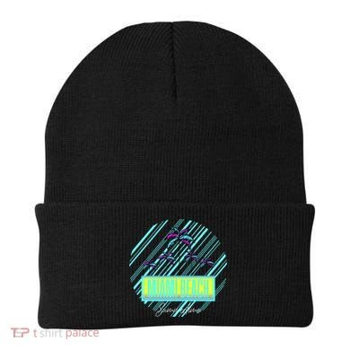 Miami Beach Palm Trees Retro Beanie