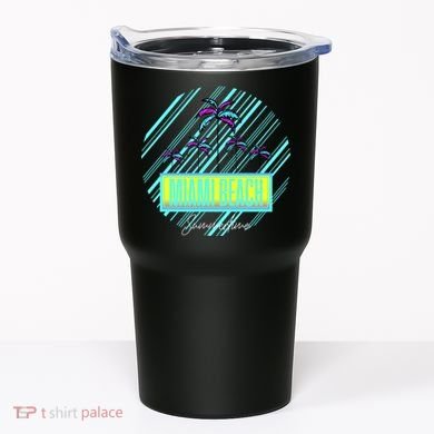 Miami Beach Palm Trees Retro Tumbler