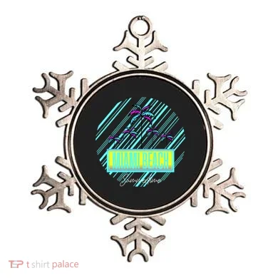 Miami Beach Palm Trees Retro Ornament